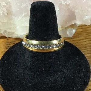 Gold Filled Cubic Zirconia Band Ring